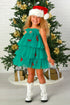 Penelope Christmas Tree Tulle Dress – Green Holiday Layered Dress 12M-14